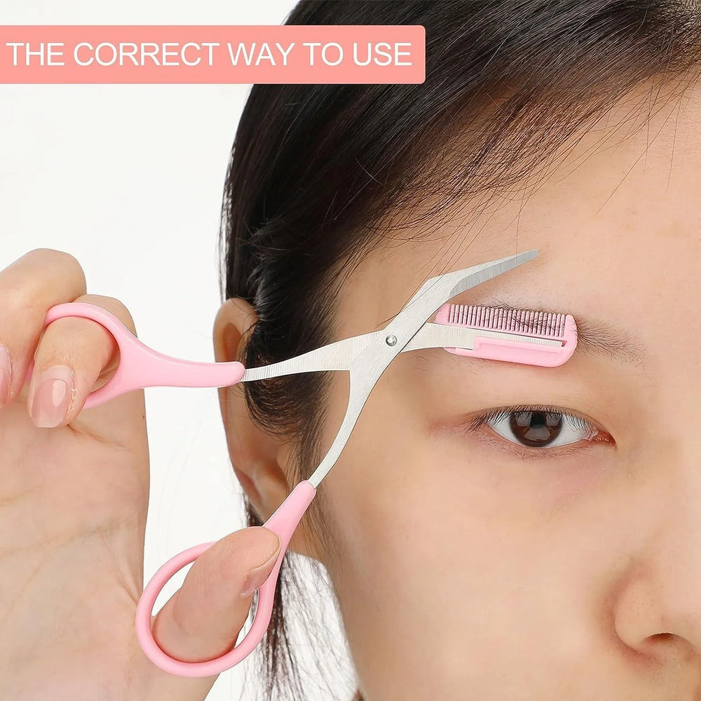 Eyebrow scissors with eyebrow comb