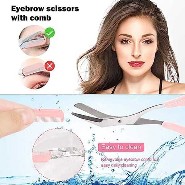 Eyebrow scissors with eyebrow comb