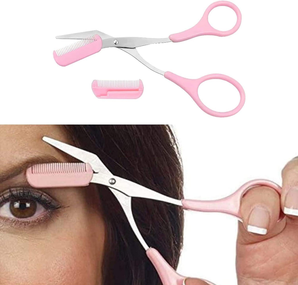 Eyebrow scissors with eyebrow comb