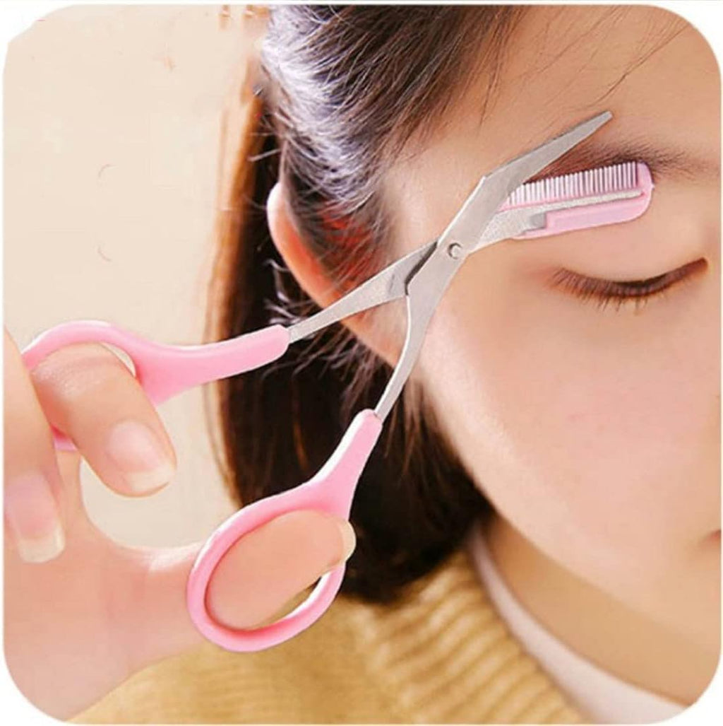 Eyebrow scissors with eyebrow comb