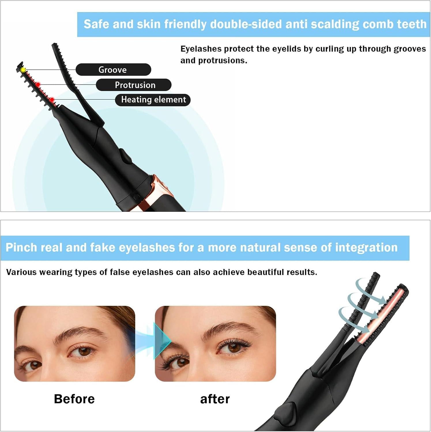 Rechargeable Heated Eyelash Curler