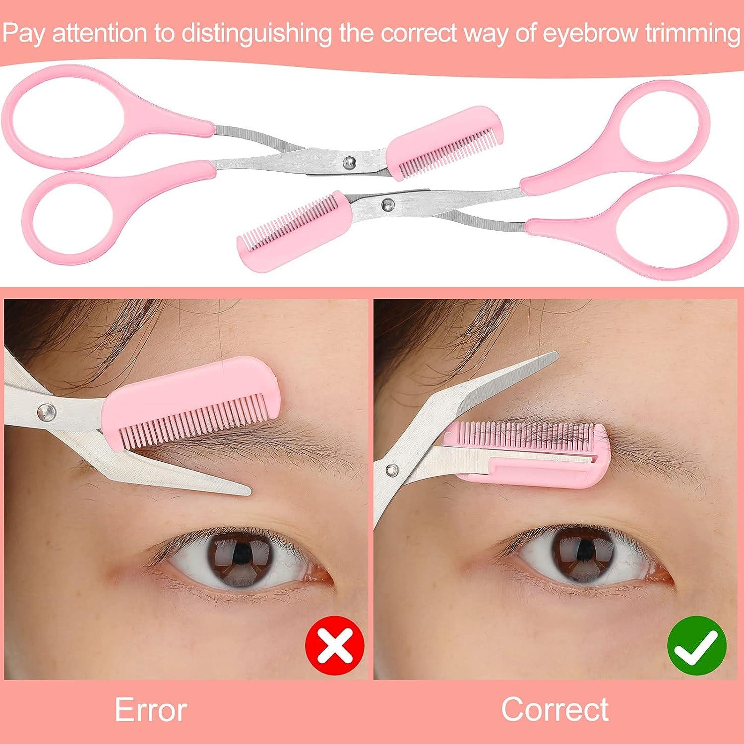 Eyebrow scissors with eyebrow comb