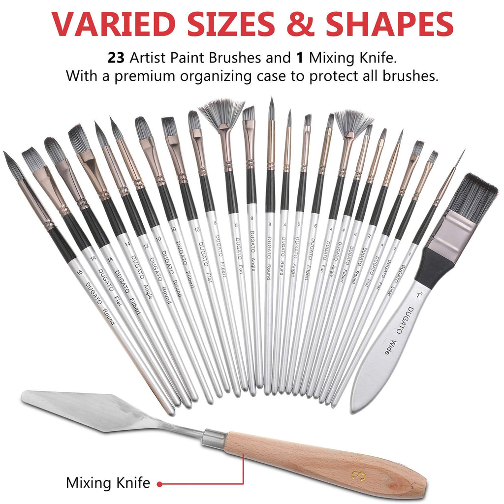 24-Piece Professional Artist Paint Brush Set.