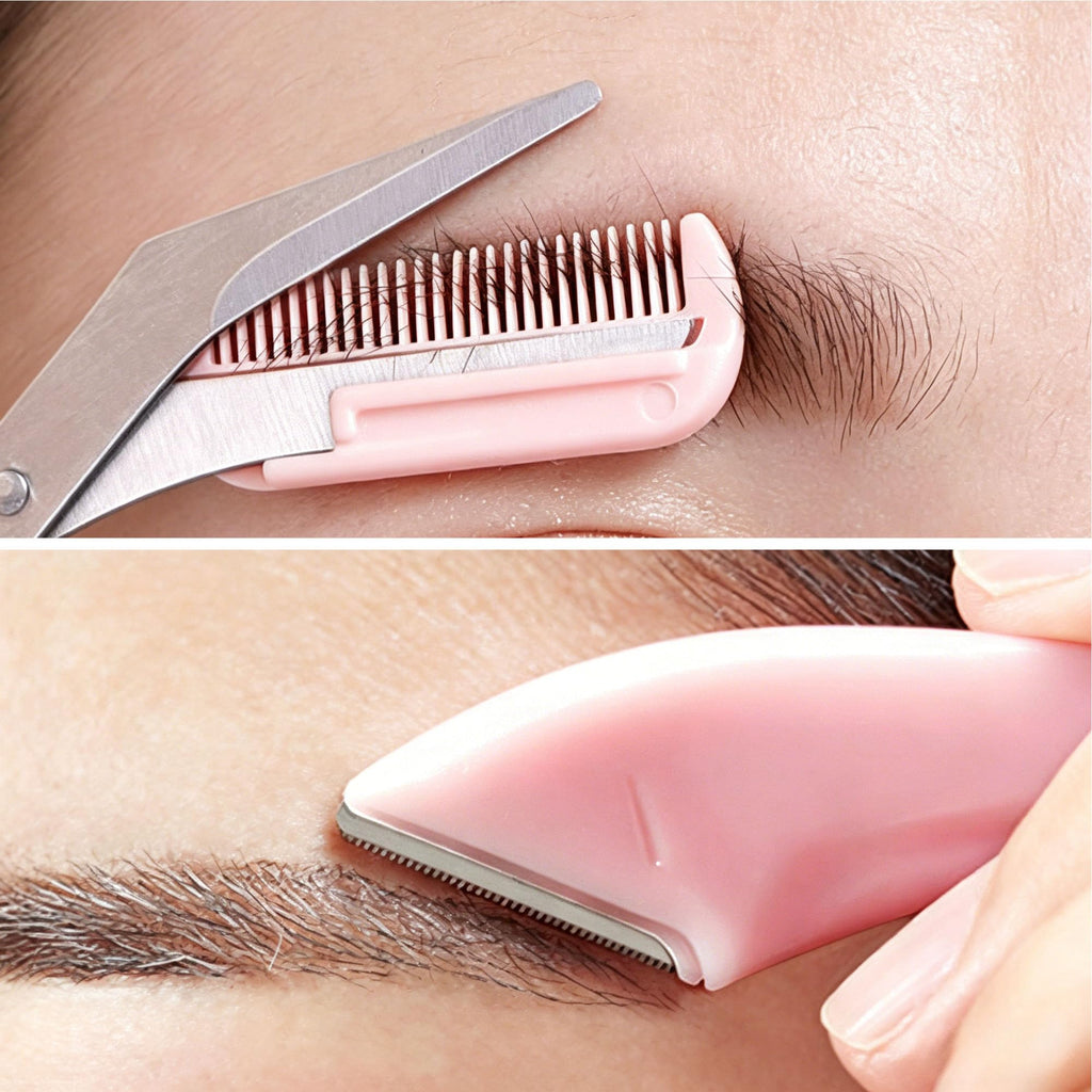 Eyebrow scissors with eyebrow comb