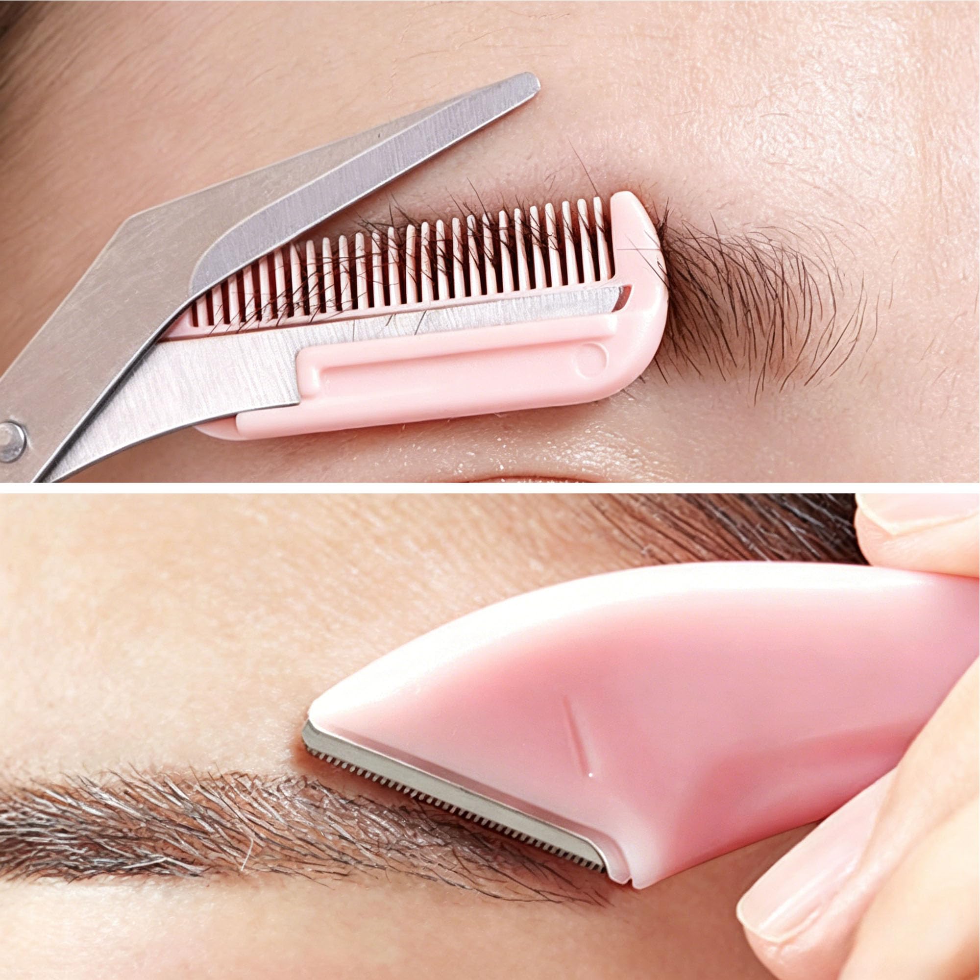 Eyebrow scissors with eyebrow comb