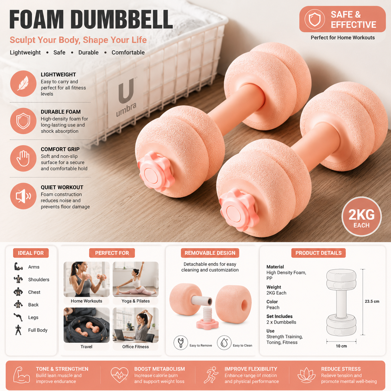 Fitness Water Fillable Dumbbell