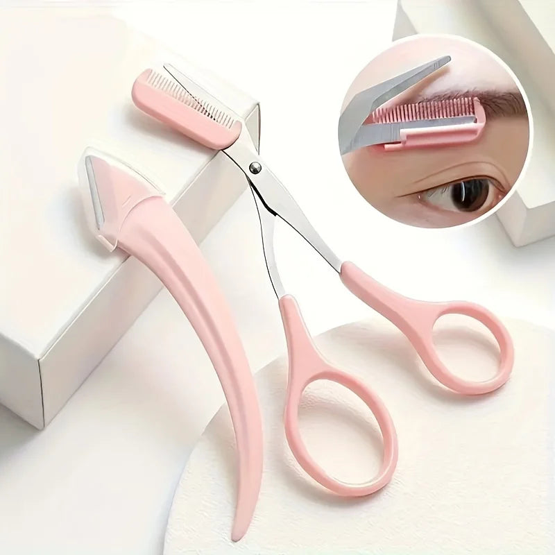 Eyebrow scissors with eyebrow comb