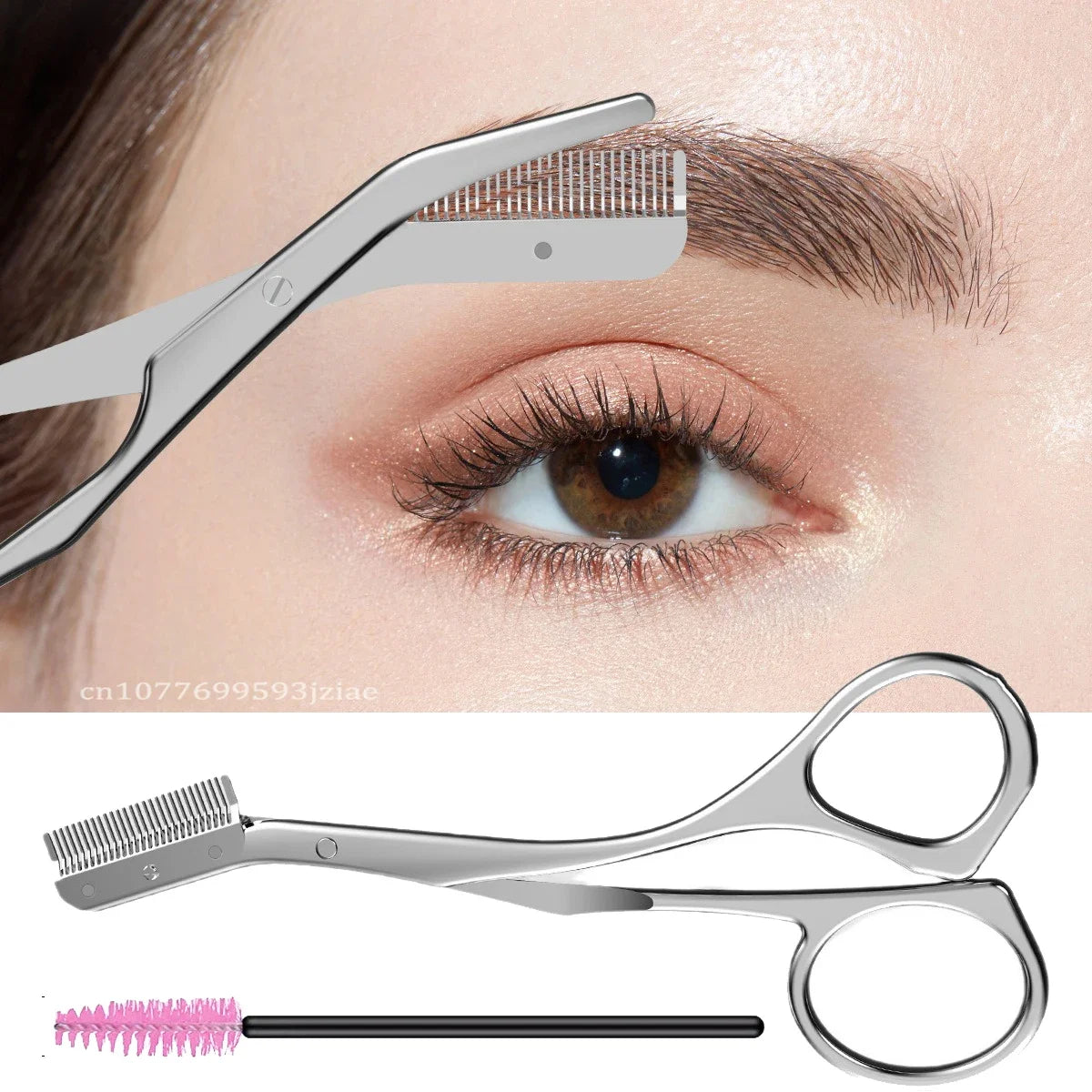 Eyebrow scissors with eyebrow comb