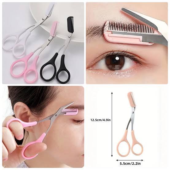 Eyebrow scissors with eyebrow comb