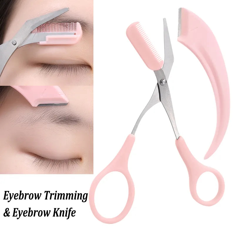 Eyebrow scissors with eyebrow comb